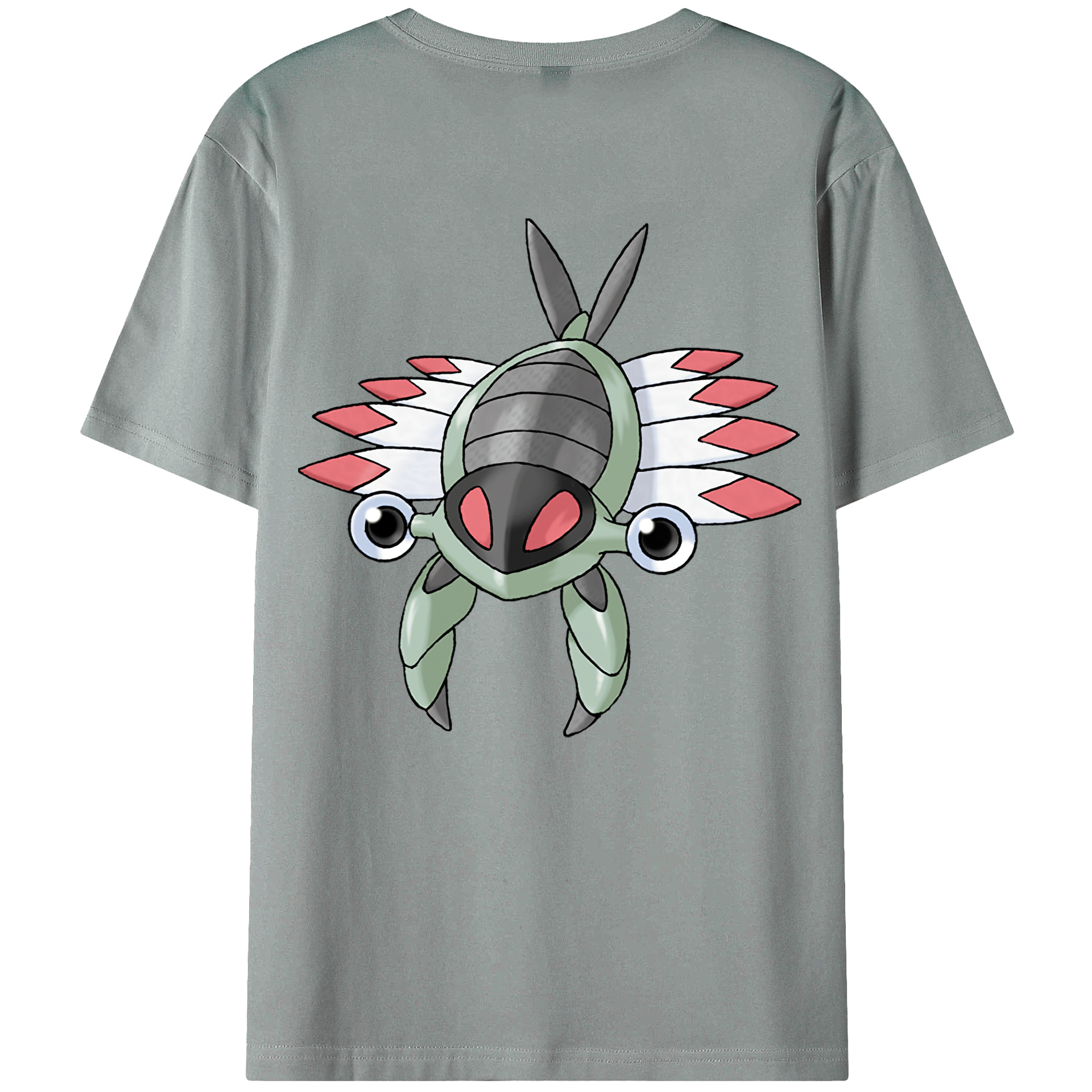 （画像用） ポケットモンスター Pokémon 綿100％ メンズ半袖Tシャツ（バックプリント） 通気性